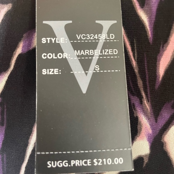 Vertigo Purple & White Maxi Dress with Slit - Picture 3 of 4